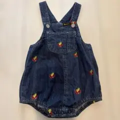 美品デニム刺繍だるまオール