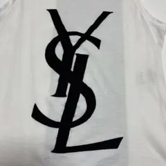 イヴ・サンローラン ロゴTシャツ ロゴベルベット XS ホワイト - メルカリ