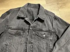 デニムジャケット★メンズ★グレー★Mサイズ★GU★ブラック★美品