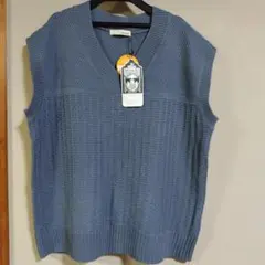 SHOO・LA・RUE 新品ブルー Vネック ベスト
