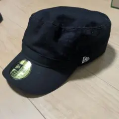 美品 New Era ブラックキャップ 7 1/8
