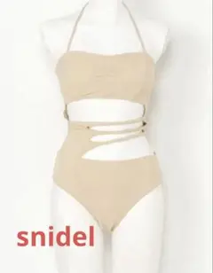 SNIDEL スナイデル 水着 モノキニ ベージュ ワンピース ONE SIZEのサムネイル