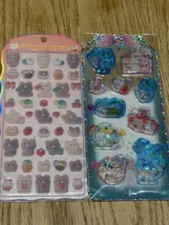 COTTON PUFFYシール、ウォーターシール２枚セット