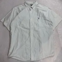 ラルフローレン　大きいサイズ　ストライプ柄　ボタンダウンシャツ　XLサイズ