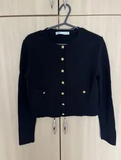 ZARA ブラック カーディガン S