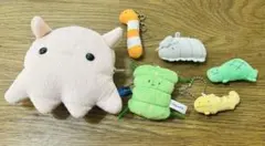 つぶらな瞳シリーズ　海の生き物ぬいぐるみ　キーホルダー　ポーチ