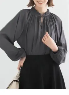 美品ROSSOアーバンリサーチロッソ上品きれいめシャーリングギャザーブラウス♪ URBAN RESEARCH ROSSO - 美品ROSSOアーバンリサーチロッソ上品きれいめ