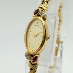 SEIKO 2P カラーストーン ゴールド ブレスウォッチ 1E20-6140 - メルカリ