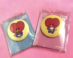 BTS bt21 ファミマ限定　缶バッジ２点セット　TATA