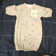 ツーウェイオール　新生児　50 60 オーガニック 裏毛　起毛　恐竜