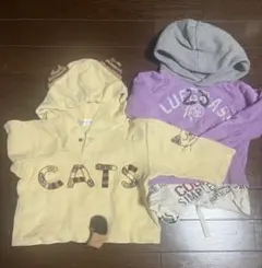 猫耳付きトレーナーとパーカーセット