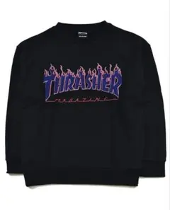 THRASHER フレイムロゴ スウェット 黒
