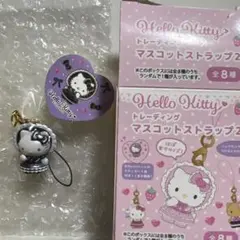 ハローキティ トレーディングマスコットストラップロリータブラックドレス2全8種類