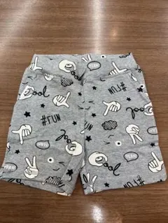 新品未使用 name itグレー プリント柄 ハーフパンツ 2-3Y/98サイズ