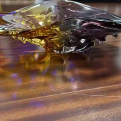 ガラス2色のお皿　職人　23,000購入