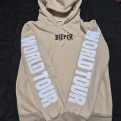 ジャスティンビーバー ベージュ パーカー Mサイズ