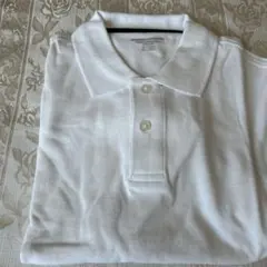 ポロシャツ 半袖 ホワイト コットンピケ コットン100% メンズ M