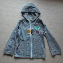 moujonjon ストライプフードジャケット　ムージョンジョン　薄手ジャンパー