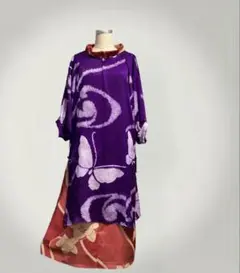 着物リメイク★重ね着できるセットアップ★3wayチュニックワンピ＆切り替えワンピ