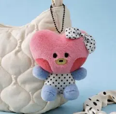 セール♡BT21 リボン ドットキーリング マスコット TATA タタ