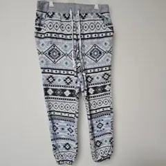 必見✨幾何学模様カジュアルパンツ【フリーサイズ】ボア気味。