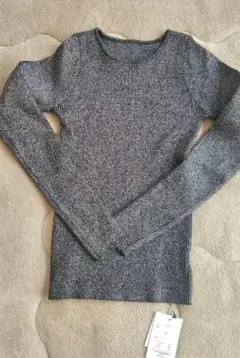 GRL 長袖Tシャツ Mサイズ ラメ入りグレー