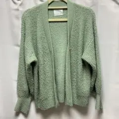 ミントグリーン ニット カーディガンのサムネイル