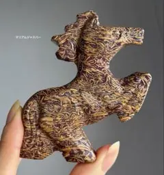 レア　高品質　マリアムジャスパー　馬　カービング　ポニー