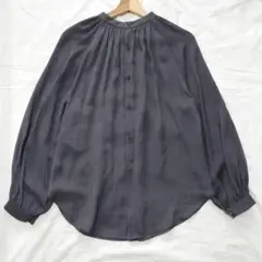 プラステ　PLST グレー 長袖 ブラウス 【S】