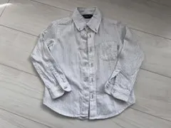 COMME CA ISM 長袖シャツ 100cm 白ストライプ