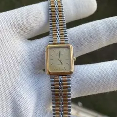 TECHNOS テクノス スクエア型 クォーツ腕時計（レディース）