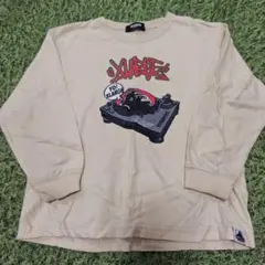 X-LARGE KIDS グラフィック長袖カットソー ベージュ