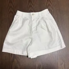 美品　UNIQLO リネンコットンショートパンツ XS 白 夏人気 完売級