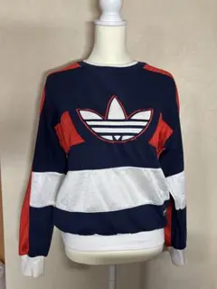adidas トレーナー Lサイズ ネイビー/レッド