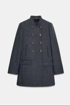 【美品】ZARAウールダブルブレストコート　人気完売商品