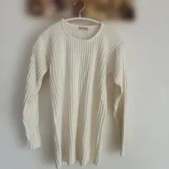 MAJESTIC LEGON アイボリーリブニット