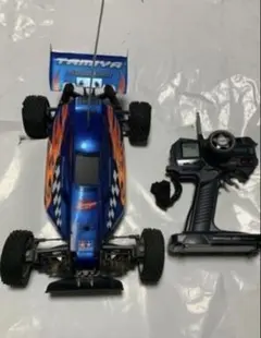 【塗装済新品】タミヤ　スコーチャー　ボティ　純正取付ステー　&　ダンパーステー付 塗装済新品】タミヤ スコーチャー ボティ 純正取付ステー & ダンパー