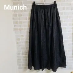 Munich レオパード ナイロン ロングスカート