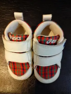 ASICS ファミリア コラボ チェック柄 ベビースニーカー 12.5cm