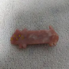 猫型ピンクヘアクリップ