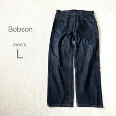 【ボブソン】デニムパンツ ジーンズ 固め 綿100 日本製 カジュアル【L】美品