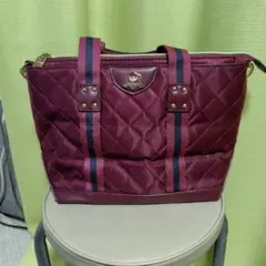 Kinloch Anderson キルティング トートバッグ ボルドー
