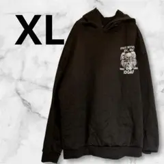 ✨一点限り✨パーカー　【XL】スカルプリント 黒パーカー メンズ　ブラック