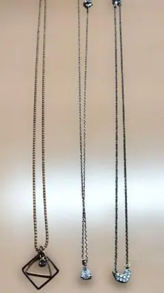 レイヤードネックレス シルバー ゴールド