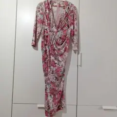 未使用級✨ケイミーkayme 琉球紅型「なでしこ」ギャザーワンピース