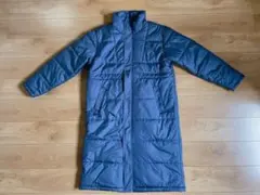 美品 ロング ベンチコート ネイビー XL ニューバランス