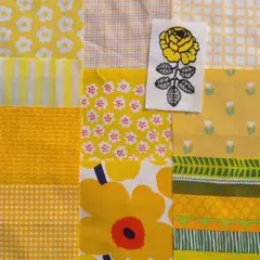 マリメッコ レア ヴィンテージ ミニウニッコ ラアヌ　ハギレセット 黄色系