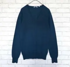 【ユニクロ /UNIQLO】ウール エクストラファインメリノVネックセーターM