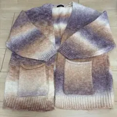 しまむら　グラデーションニットカーディガン Lサイズ