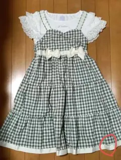 難あり　axes femme kids チェック柄 半袖ワンピース　140cm